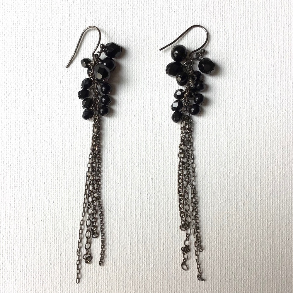 Express Black Dangle Earrings